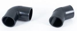 Μαύρες τοποθετήσεις σωληνώσεων πολυαιθυλενίου 20mm αγκώνας τήξης άκρης
